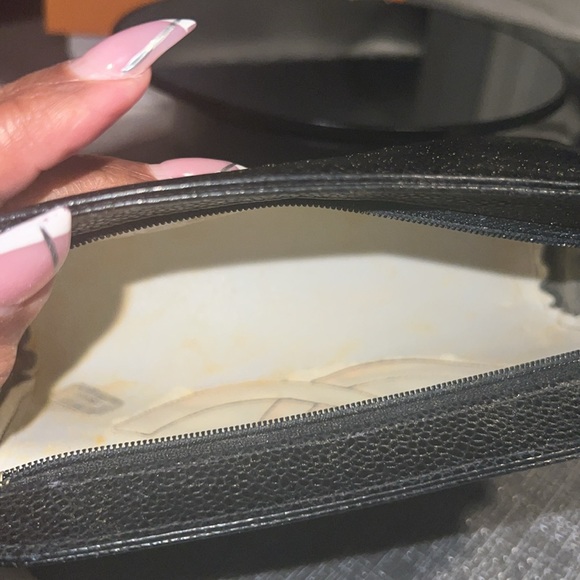 AUTHENTIC VINTAGE CHANEL CAVAIR ZIPPER CLUTCH/POUCH BUNDLE - Picture 8 of 11
